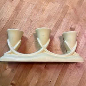 Nasco candle holder soft butter yellow ceramic🇩🇪